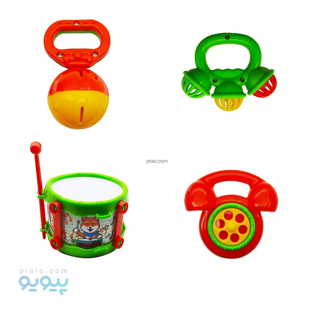ست 4 تایی طبل و جغجغه آتا تویز آیتم Drums and rattles تک و عمده