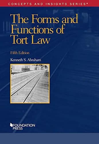 و دانلود نسخه کامل کتاب زبان اصلی The Forms and Functions of Tort Law (Concepts and Insights) 5th Edition PDF | دانلود کتاب خارجی