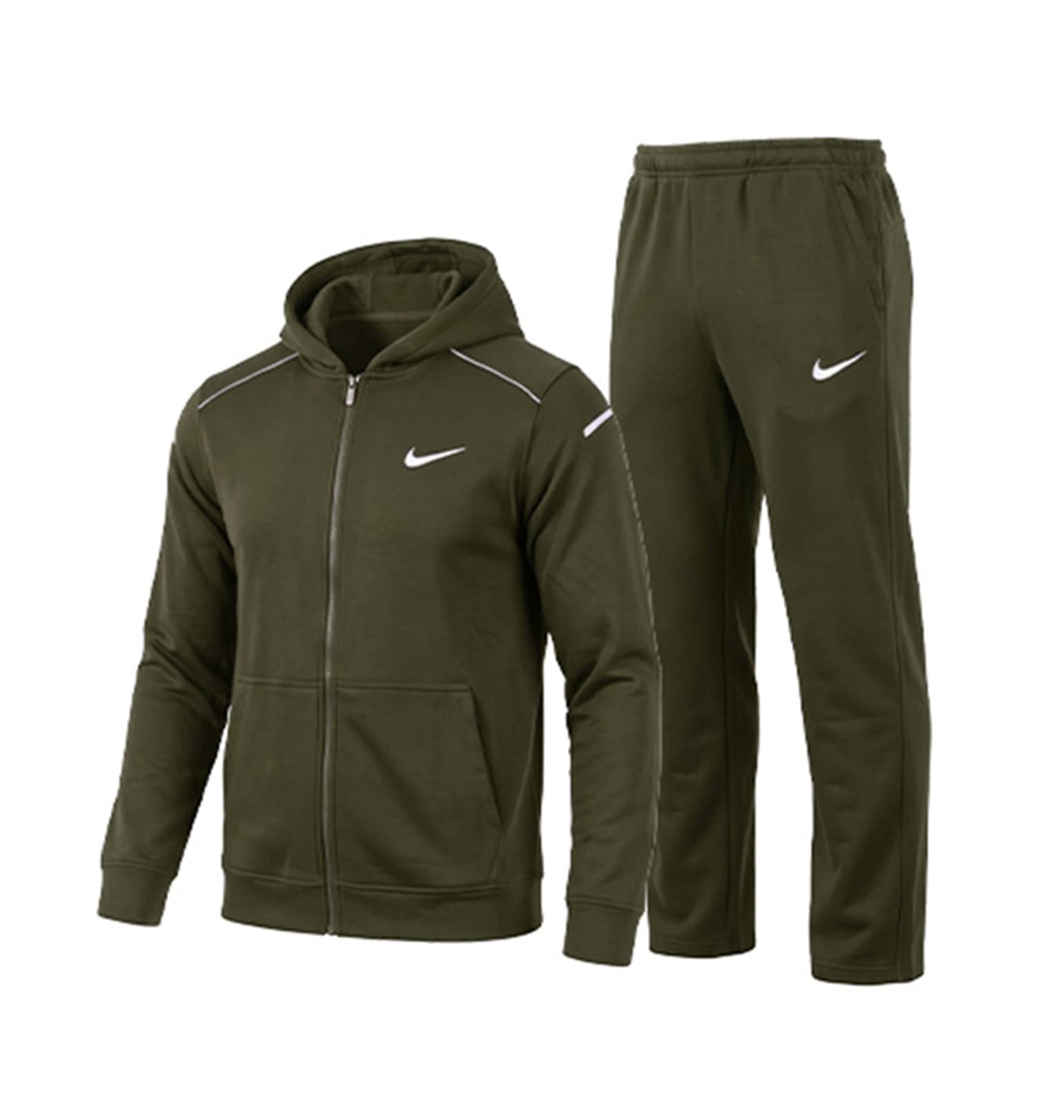ست سویشرت و شلوار مردانه نرمال طرح دار اسپان سبز Nike کد 51238 — تصویر ۴