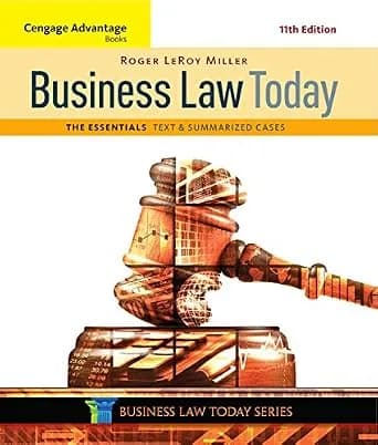 و دانلود نسخه کامل کتاب زبان اصلی Cengage Advantage Books: Business Law Today, The Essentials: Text and Summarized Cases PDF | دانلود کتاب خارجی