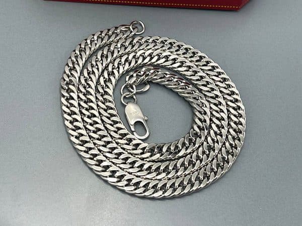 گردنبند استیل کارتیر نقره ای هفت میل