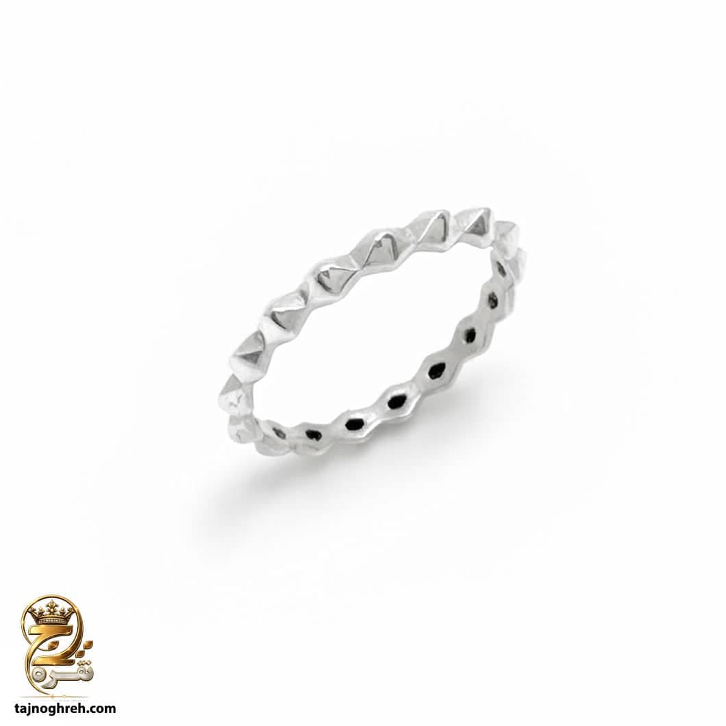 انگشتر نقره زنانه طرح حلقه برجسته مدل RSW F96