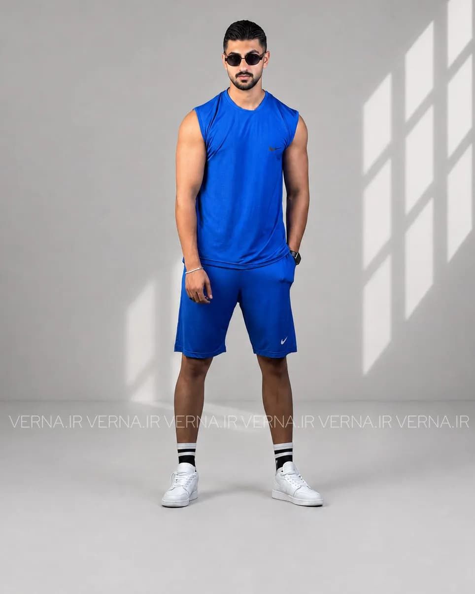 ست حلقه ای و شلوارک مردانه سوزنی NIKE PRO — تصویر ۵