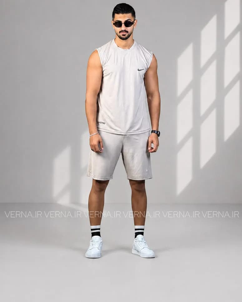 ست حلقه ای و شلوارک مردانه سوزنی NIKE PRO — تصویر ۲