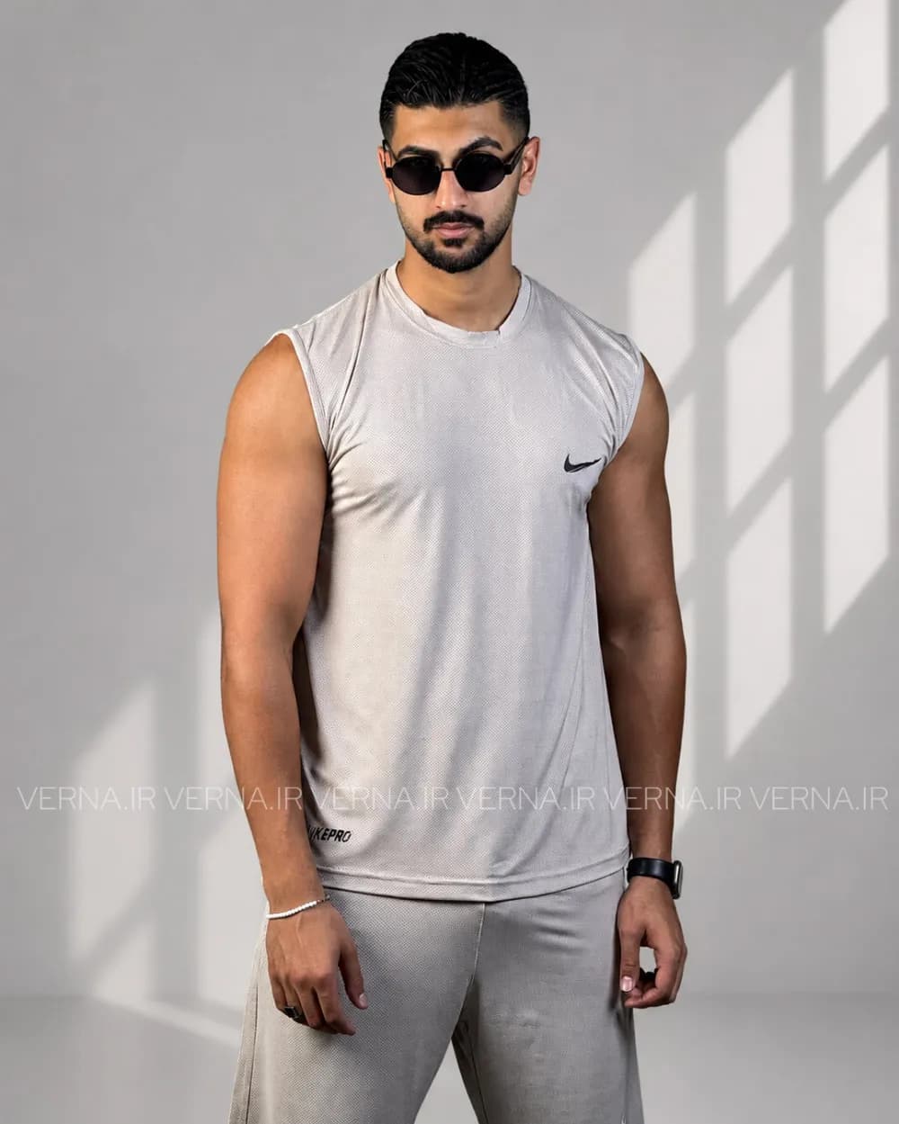 ست حلقه ای و شلوارک مردانه سوزنی NIKE PRO — تصویر ۷