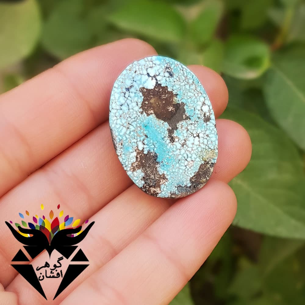 نگین فیروزه نیشابوری شجری براق کد N_1157