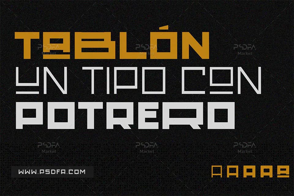 فونت انگلیسی Tablon با تایپوفیس هندسی مناسب برای طراحی