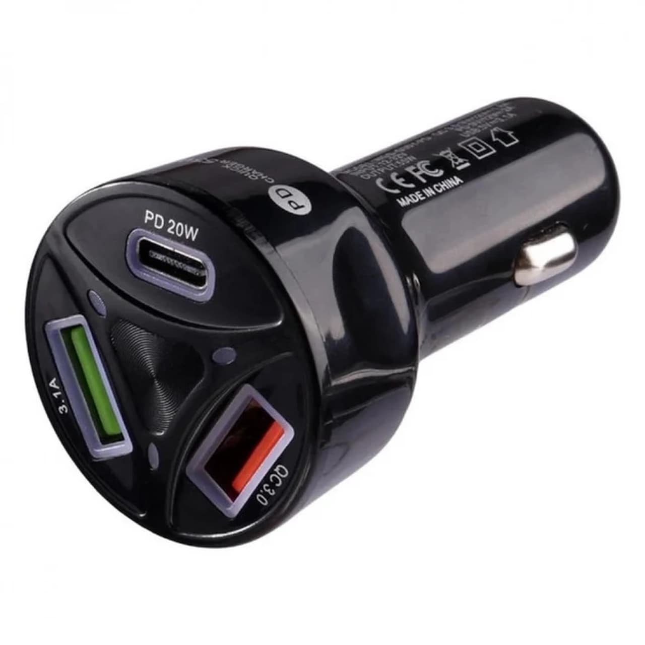 شارژر فندکی PD و فست سه پورت مدل TYJP 55W – مشکی – RH — تصویر ۳