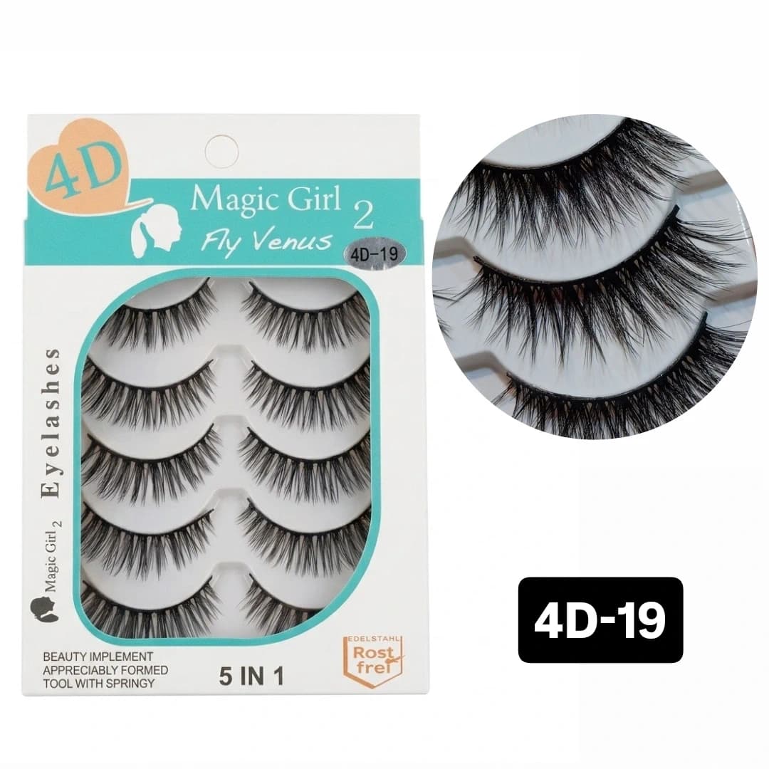 مژه پنج جفتی مجیک گرل کد Magic Girl 4D-19