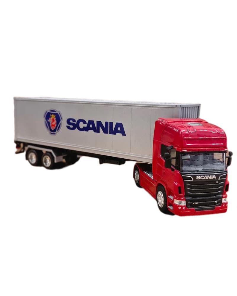 ماکت کامیون فلزی اسکانیا کانتینر دار (تریلی scania) ویلی 1.32