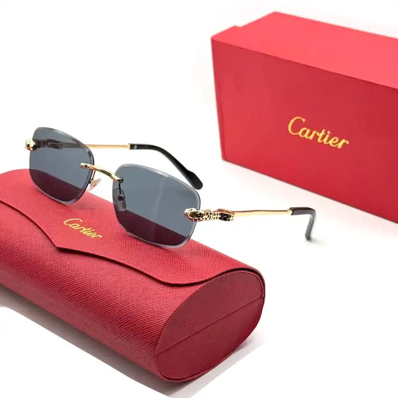 عینک آفتابی و بلوکات کارتیر Cartier مدل a2092 فریم لس مربعی