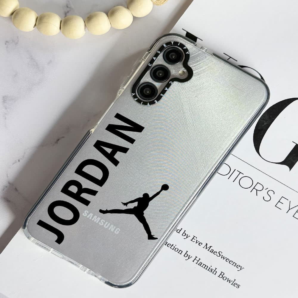 قاب شفاف چاپی سفارشی (کد 0400) مدل jordan مناسب برای گوشی موبایل سامسونگ Samsung Galaxy A06 / A10S / A12 / A13 / A14 / A15 / A16 / A20 / A21S / A22 4G / A22 5G / A23 / A24 / A30 / A30S / A31 / A32 4G — تصویر ۴
