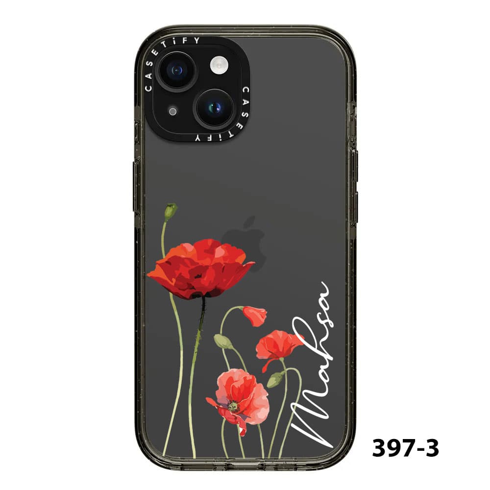 قاب شفاف چاپی سفارشی به اسم دلخواه (کد 0397) مدل flower مناسب برای گوشی موبایل سامسونگ Samsung Galaxy A06 / A10S / A12 / A13 / A14 / A15 / A16 / A20 / A21S / A22 4G / A22 5G / A23 / A24 / A30 / A30S /
