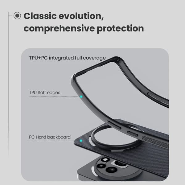 قاب ضد ضربه مگنتی Nothing Phone 3a Pro مارک نیلکین مدل Super Frosted Shield Pro Magnetic — تصویر ۴