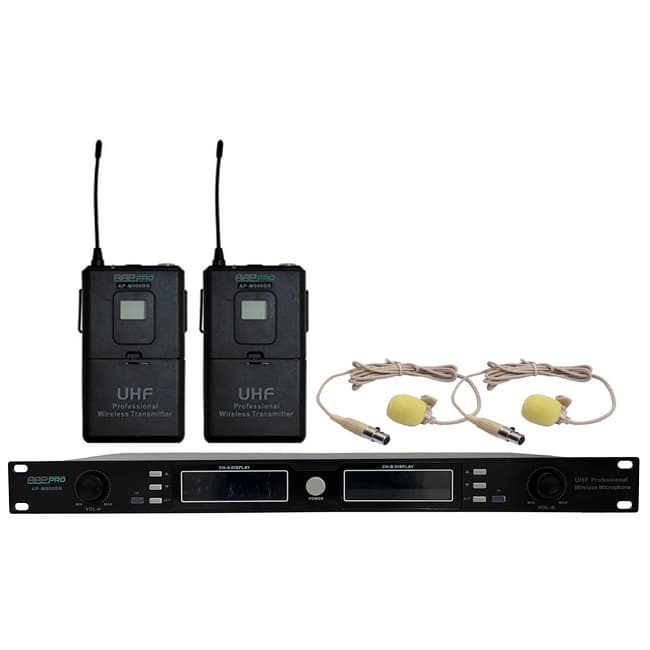 میکروفون بی سیم یقه ای دو کانال ای ای پی پرو AP-M900BB