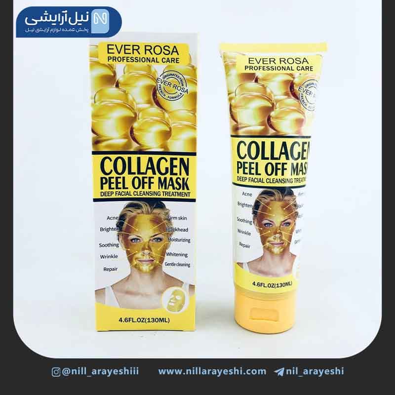 ماسک صورت پیل آف تیوپی کلاژن اور رزا