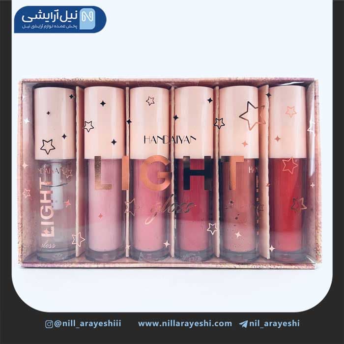 پک رژ لب مایع هندیان 6 عددی سری light