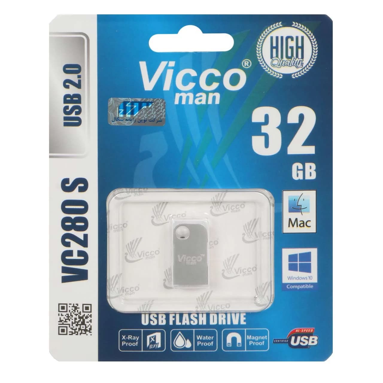 نقره ای Vicco man VC280 S USB2.0 Flash Memory-32GB