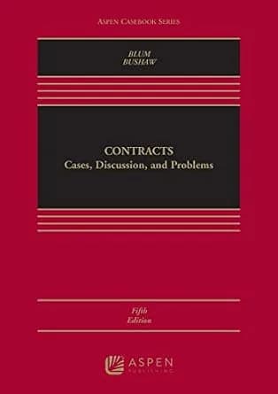 و دانلود نسخه کامل کتاب زبان اصلی Contracts: Cases, Discussion and Problems (Aspen Casebook Series) PDF | دانلود کتاب خارجی