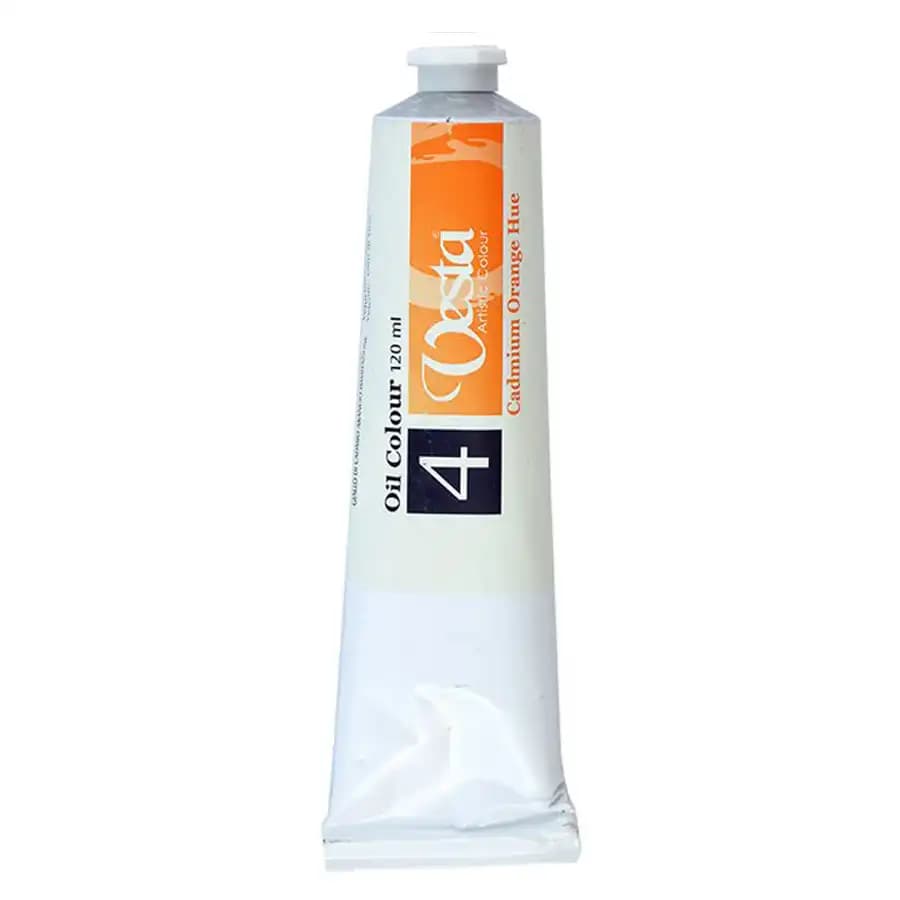 رنگ روغن وستا رنگ Cadmium Orange Hue کد 4 حجم 120 میلی لیتر