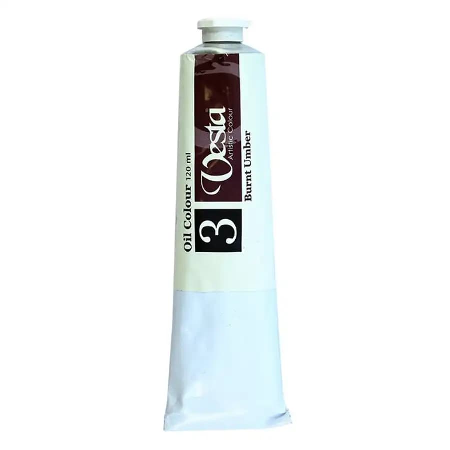 رنگ روغن وستا رنگ Burnt Umber کد 3 حجم 120 میلی لیتر