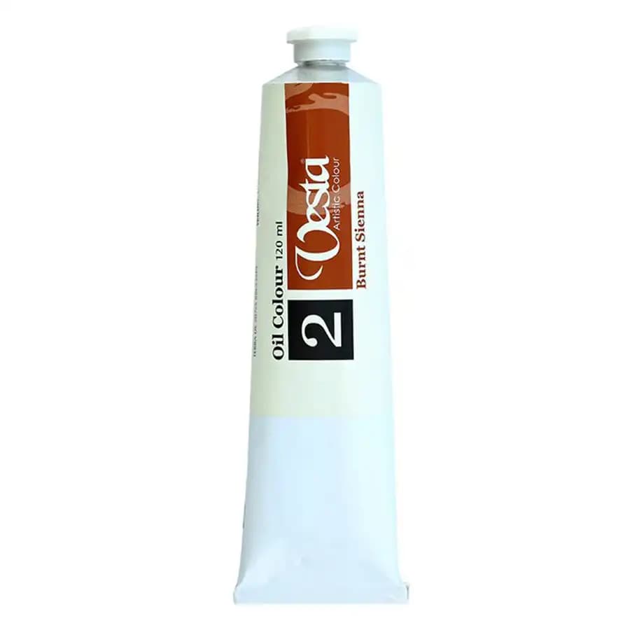رنگ روغن وستا رنگ Burnt Sienna کد 2 حجم 120 میلی لیتر