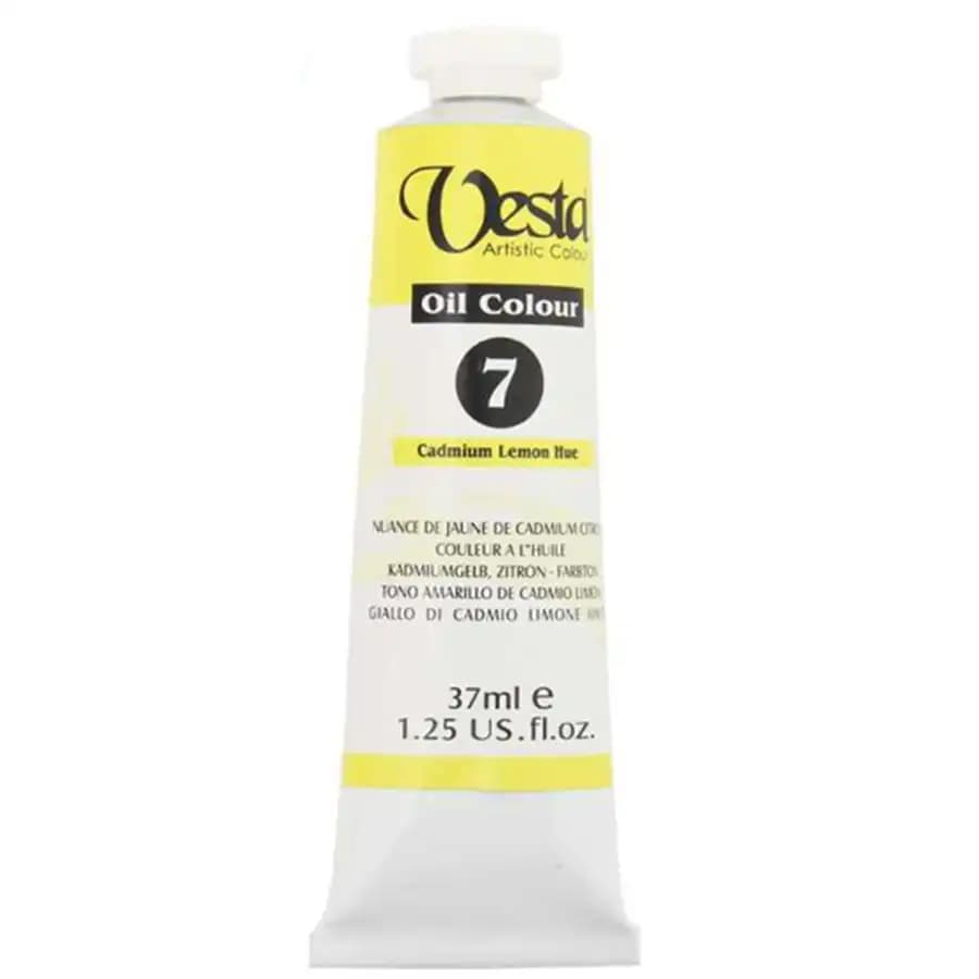 رنگ روغن وستا رنگ Cadmium Lemon Hue کد 7 حجم 37 میلی لیتر