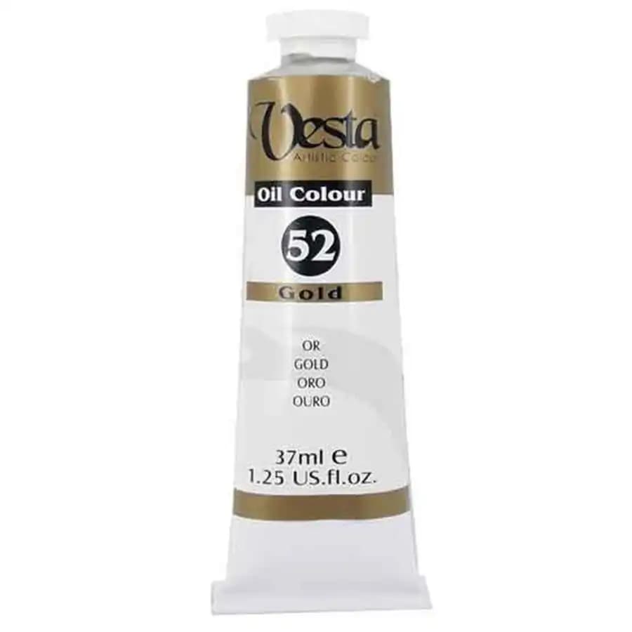 رنگ روغن وستا رنگ Gold کد 52 حجم 37 میلی لیتر