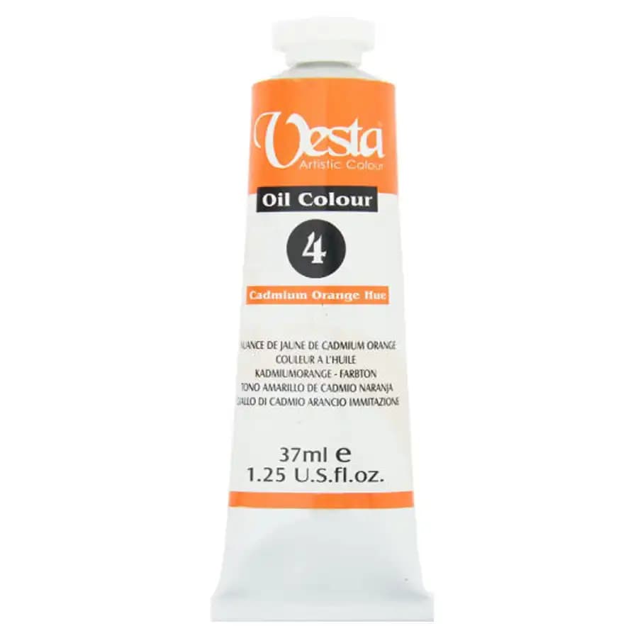 رنگ روغن وستا رنگ Cadmium Orange Hue کد 4 حجم 37 میلی لیتر