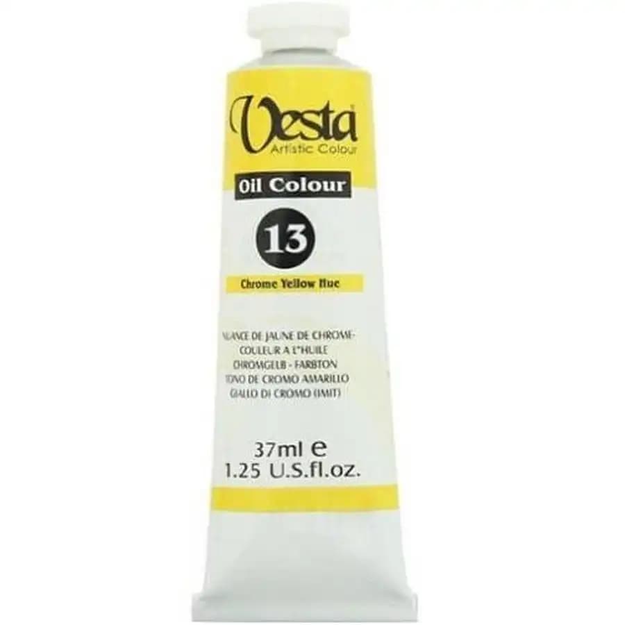 رنگ روغن وستا رنگ Chrome Yellow Hue کد 13 حجم 37 میلی لیتر