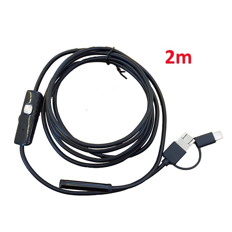 دوربین شلنگی آندوسکوپی پرتابل مدل Y102 با لنز 5.5mm و کابل 2 متر ارتباط USB سازگار با ویندوز و اندروید ضدآب