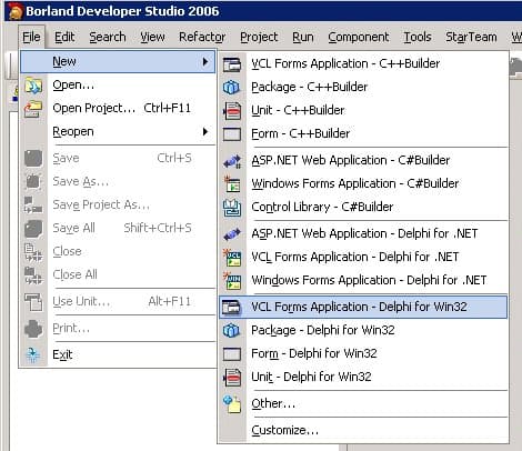 نرم افزار ویندوز Borland Developer Studio 2006 (delphi 2006)