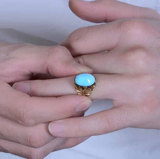 نگین فیروزه عجمی طرح فرح | انگشتر فیروزه اصل | فیروزه شجری | فیروزه عجمی | فیروزه عنکبوتی | انگشتر فیروزه اورجینال | سنگ فیروزه زیبا | سنگ اصل انگشتر | انگشتر اورجینال | انگشتر متبرک | انگشتر آنتیک و