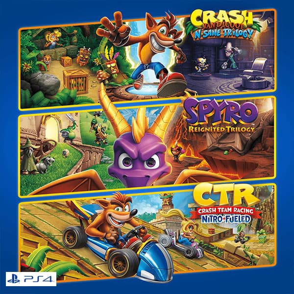 اکانت بازی Crash Spyro Triple Play Bundle برای PS4