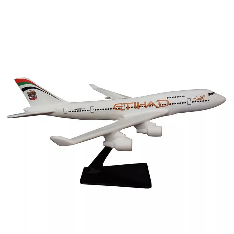 ماکت هواپیما مدل مسافربری بوئینگ 747 طرح هواپیمایی ETIHAD , الاتحاد