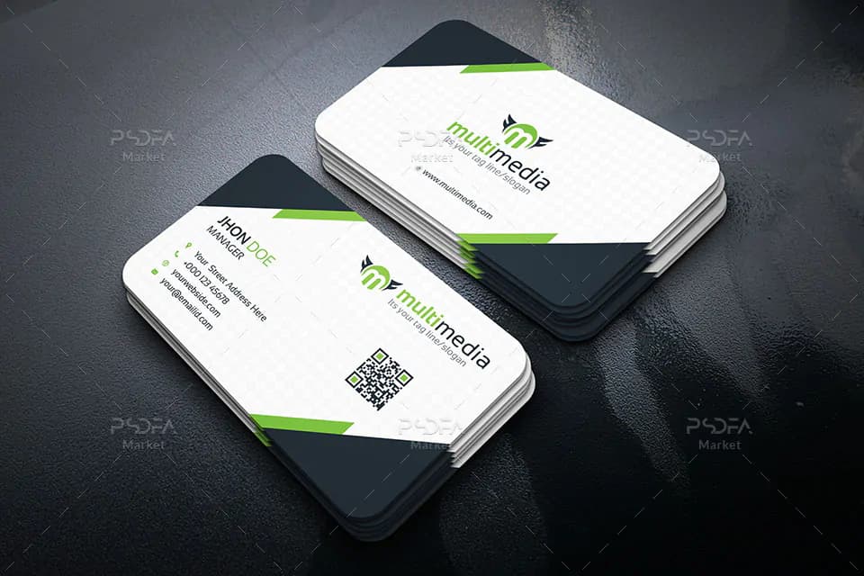 کارت ویزیت برداری شرکتی لایه باز EPS قابل ویرایش در ایلاستریتور