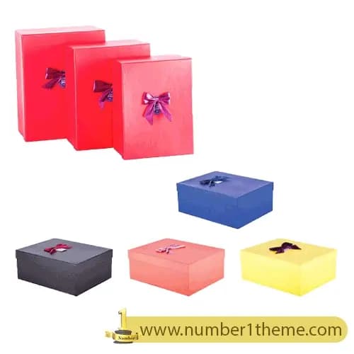 جعبه کادویی مستطیل بزرگ در 3 سایز کد 63