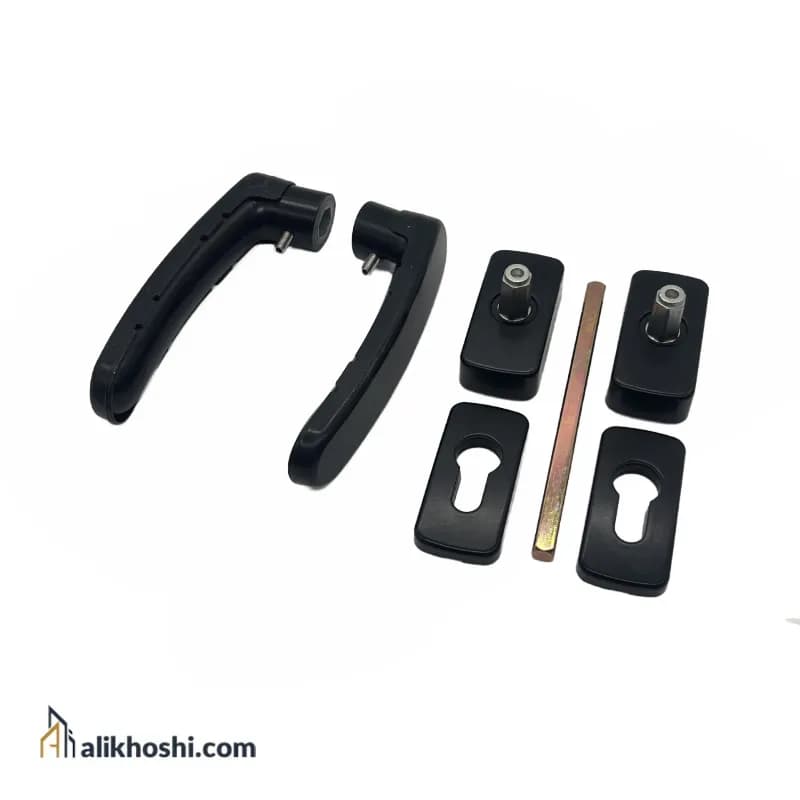 دستگیره تک زبانه مشکی stac اسپانیا دربی دو تکه + روزت