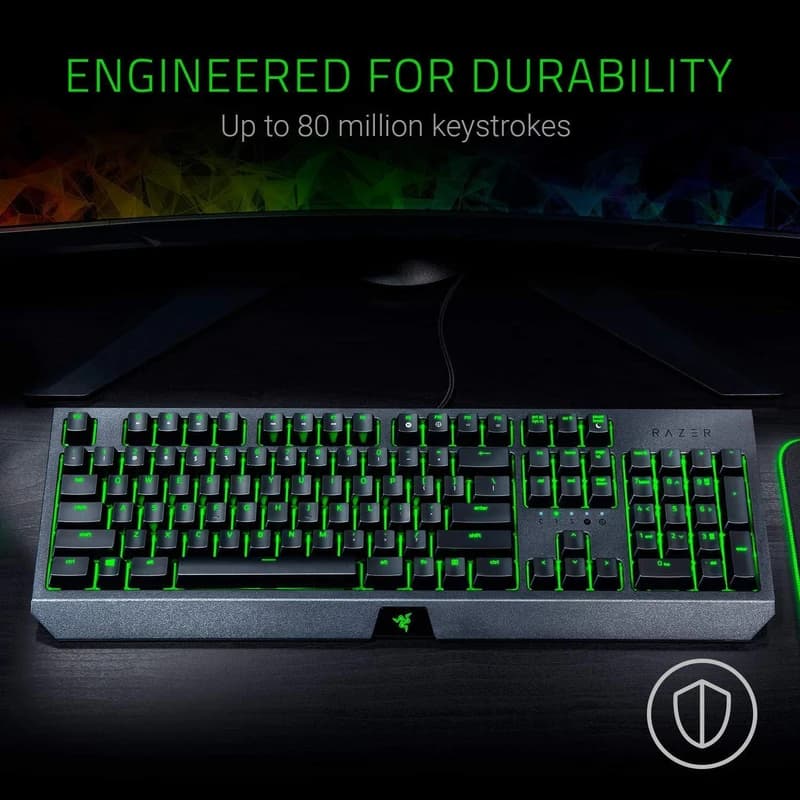 کیبورد گیمینگ ریزر مدل BlackWidow Essential Green Switch — تصویر ۹