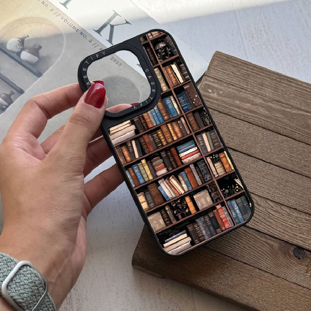 قاب آینه ای چاپی سفارشی (کد 0368) طرح کتابخانه مناسب برای گوشی موبایل شیائومی ردمی Xiaomi Redmi Note 8 / Note 8 Pro / Note 9S / Note 9 Pro / Note 10 Pro / Note 10 Pro Max / Note 11S / Note 11 4G / Not