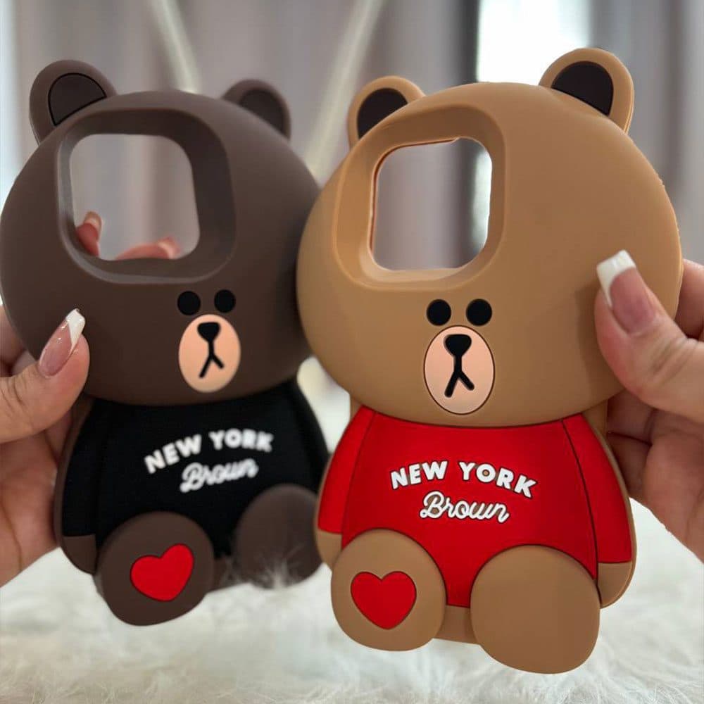 قاب سیلیکونی خرس Newyork مناسب برای گوشی موبایل اپل آیفون Apple iPhone 7 / 8 / SE 2020 / 7 Plus / 8 Plus / X / XS / XS Max / 11 / 11 Pro / 11 Pro Max / 12 / 12 Pro / 12 Pro Max / 13 / 13 Pro / 13 Pro