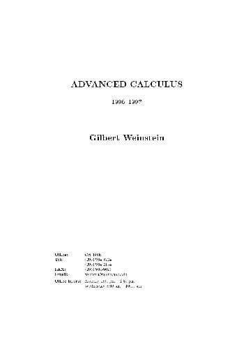 دانلود کتاب Advanced calculus
