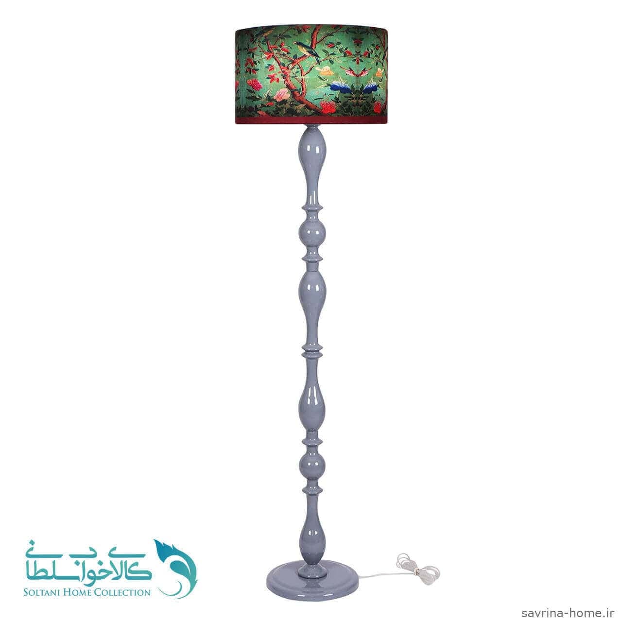 آباژور ایستاده مدل فوبوس پایه طوسی طرح چکاوک کد 2003