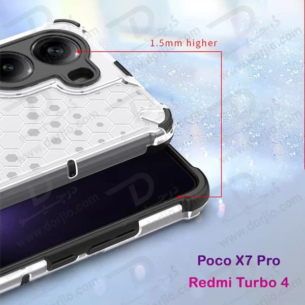 گارد ضد ضربه هیبریدی Xiaomi Poco X7 Pro-Redmi Turbo 4 مارک LEXOM — تصویر ۸
