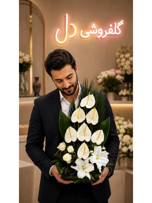 سبد گل روز حسابدار با رز | هدیه رسمی برای تبریک حسابدار