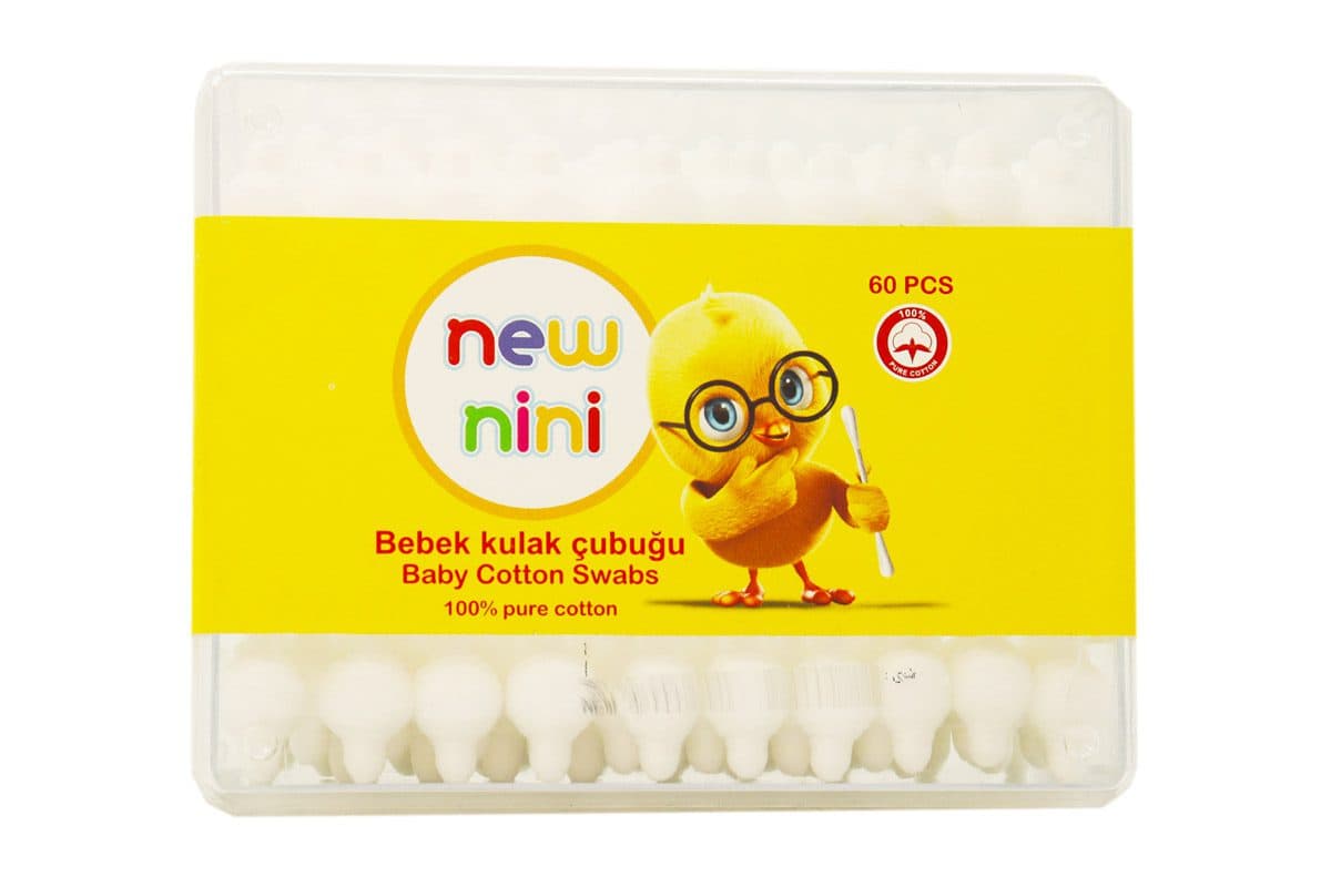 گوش پاک کن کودک نیو نی نی محافظ دار مدل Bebek بسته 60 عددی