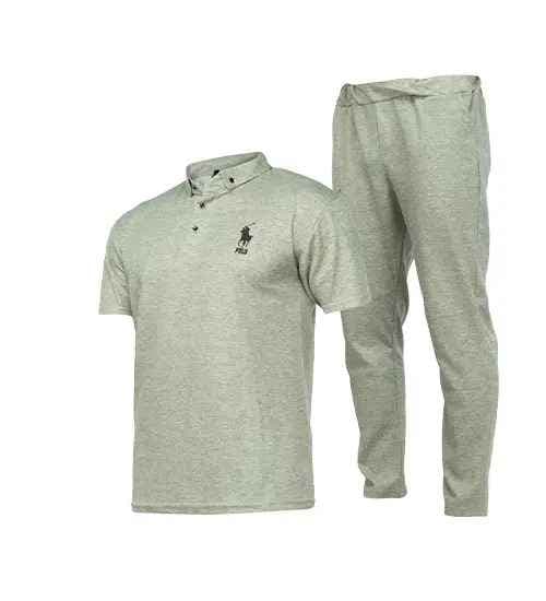 ست مردانه تیشرت و شلوار Polo ساده مدل 44688