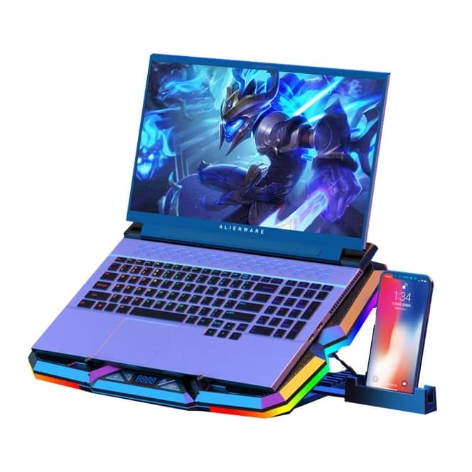 پایه خنک کننده لپ تاپ کول کلد مدل k44-1 RGB — تصویر ۲