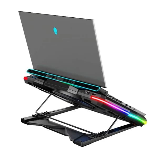 پایه خنک کننده لپ تاپ کول کلد مدل k44-1 RGB — تصویر ۵