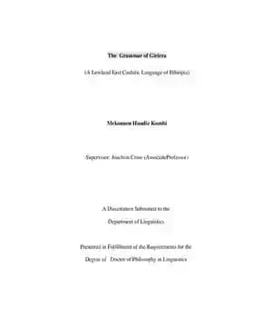 دانلود کتاب The Grammar of Girirra (A Lowland East Cushitic Language Ethiopia